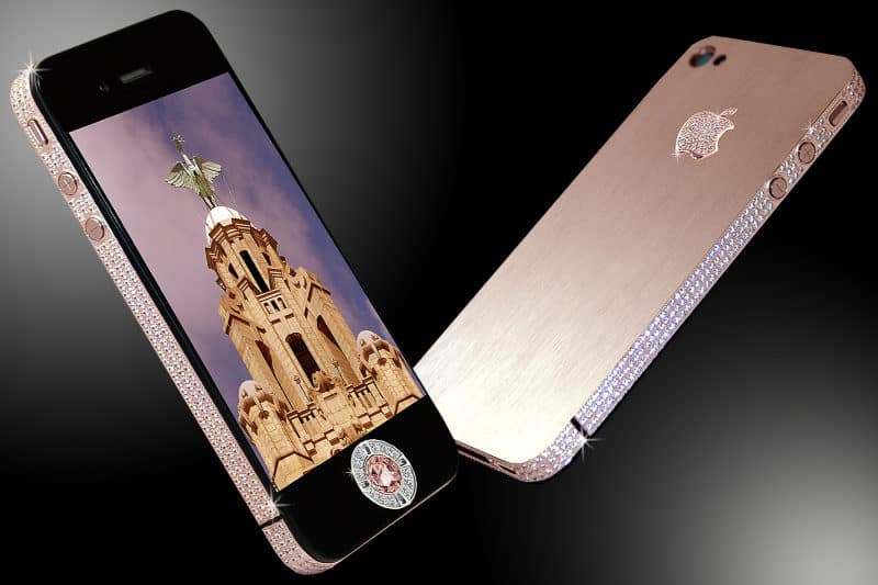Điện thoại đắt nhất - Stuart Hughes iPhone 4 Diamond Rose Edition