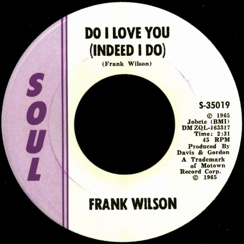Đĩa hát Vinyl đắt tiền nhất - Frank Wilson 'Do I Love You (Quả thực là tôi có)'