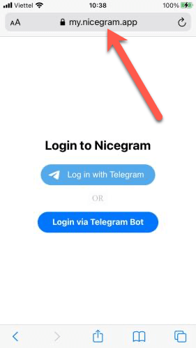 Sử dụng ứng dụng Nicegram để đăng nhập Telegram
